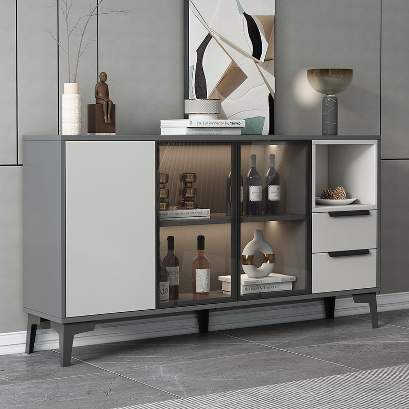 Dining cabinet modern minimalist kitchen storage cabinet living room against the wall cupboard cabinet home tea cabinet storage cabinet light luxury wine cabinet