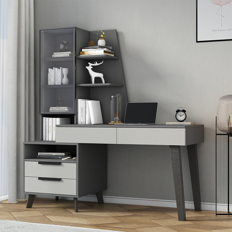 Computer desk desktop table home desk small apartment bedroom desk bookshelf integrated combination table small desk