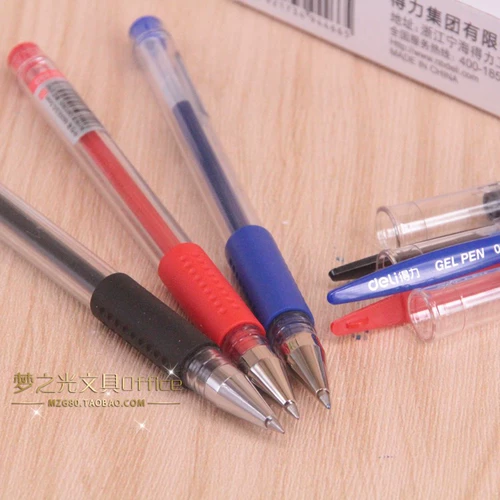 Ручка-роллер для школьников, черная синяя ручка на водной основе, 12 шт