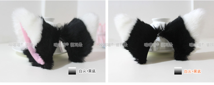 Anime nhân vật tiara đạo cụ tùy chỉnh stereo fox tai tai Mèo hai màu nối kẹp tóc COSPLAY phụ kiện cosplay tifa
