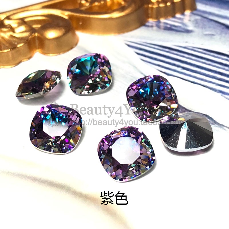 Công cụ trang sức nghệ thuật móng tay SWAROVSKI chính hãng Swarovski Crystal Áo rhinestone - Fat Square Magic Color - Công cụ Nail máy mài móng tay