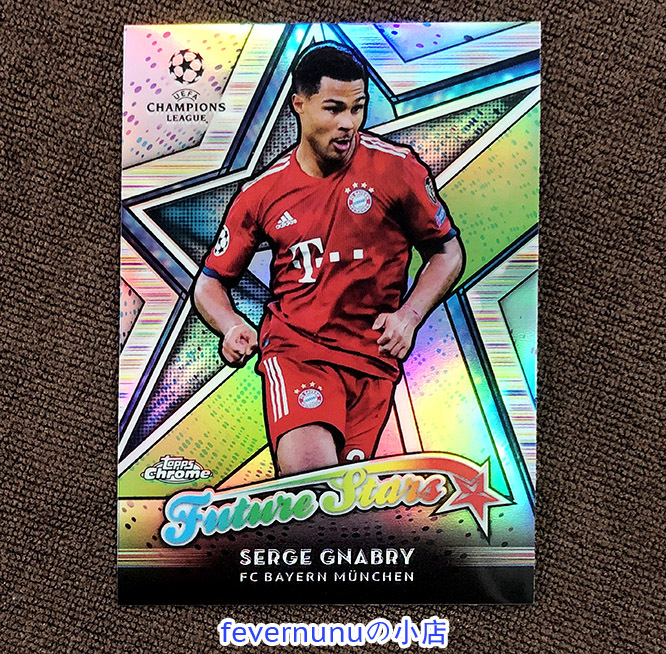 Topps 18-19 Champions League Chrome Star Card Bayern Munich Gnabry Fs Rookie Refractor