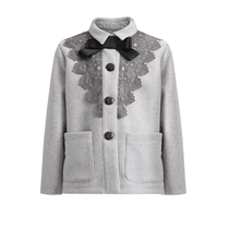 lavensey Leuven Jubilee Childrens dress 2022 Spring new girl in the middle of a long foreign air jacket fur coat