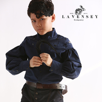 Spring 2021 boys plaid shirt cotton new childrens shirt spring vintage spring and autumn male tide children