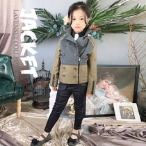 Le Wenxi 21 spring new windbreaker fashion British mens and womens childrens short zipper polyester cotton jacket