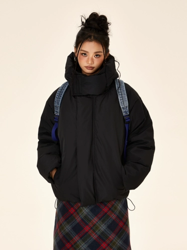 Белый бархатный зимний пуховик, корейская куртка, утиный пух, в корейском стиле, свободный крой