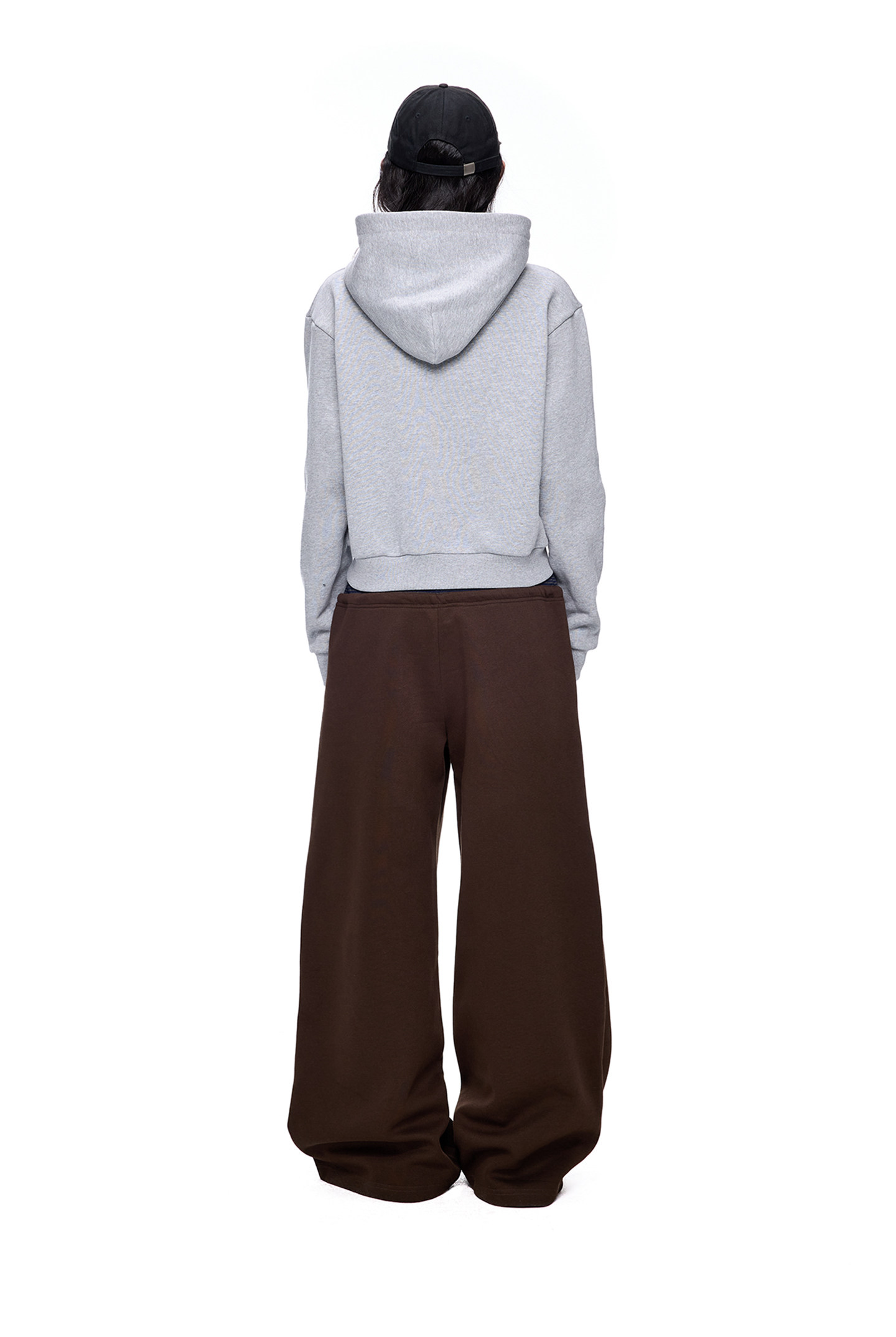 EZEK Multi-Button Embroidered Cropped Hoodie