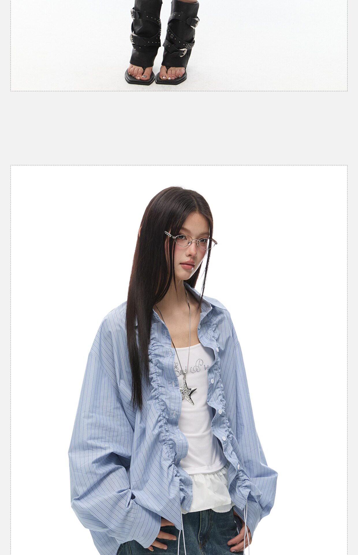 Тонкий лонгслив для отдыха, летняя рубашка, на шнурках, оверсайз 