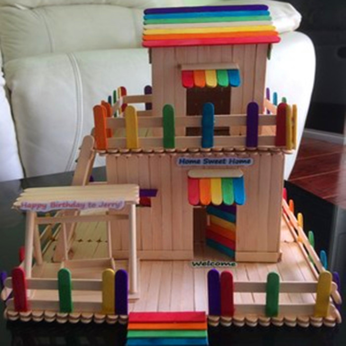 Ice cream sticks Wooden sticks Wooden strips diy handmade house model