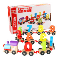 Young children 1 - 2 - 3 - 4 years old digital train baby Yi Yi Yi teach drag 1 year old 5 block toy