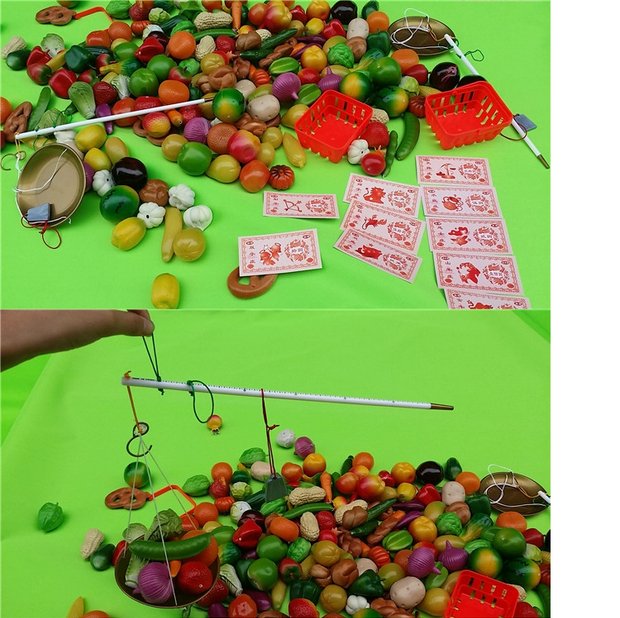 Nhựa bảo vệ môi trường 205 miếng bánh trái cây và rau nhân tạo Giáo dục sớm Trường mẫu giáo khu vui chơi góc khu vực đồ chơi xe hơi đồ chơi