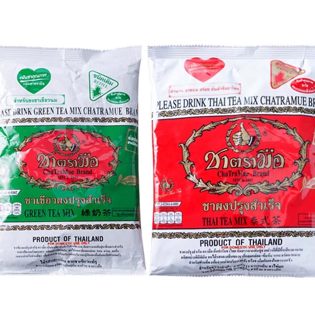 Pigmented Version of Thai Original Hand-Labeled Black Tea Powder, Green Tea Powder, Thai Tea, Milk Tea, Cold Drink, Thai Green, Thai Red, Black Tea, Whole Box