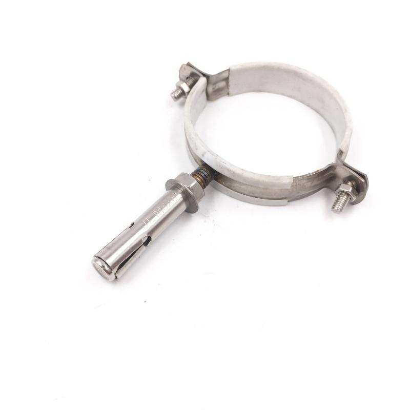 Stainless steel rubber-coated hanging code tube code with pull-out screw water pipe bracket PVC pipe fixed code pipe clamp pull-out hanging code