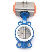 AT pneumatic tetrafluoro304 plate stainless steel butterfly valve 304 plate pneumatic valve butterfly valve