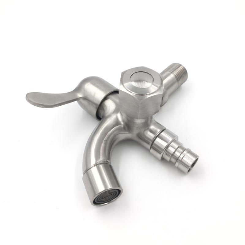 Upgrading the new 304 stainless steel double-use washing machine multifunction tap into two out of the mop pool tap