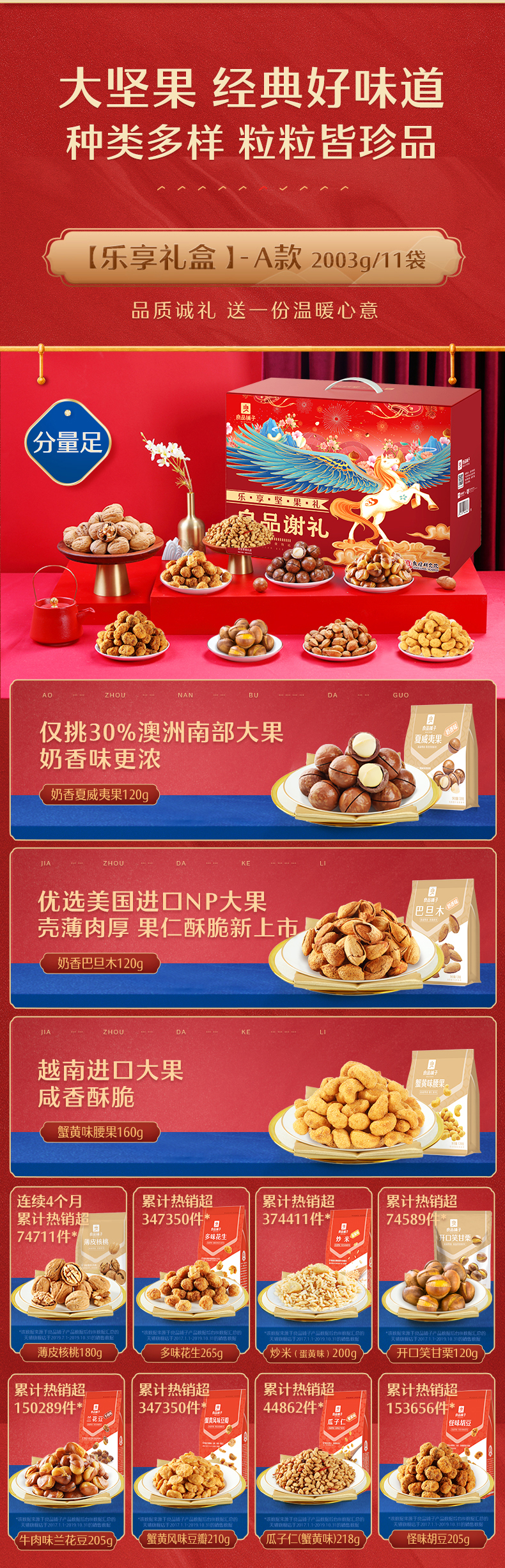 良品铺子 坚果零食大礼包 2030g/11袋 图3