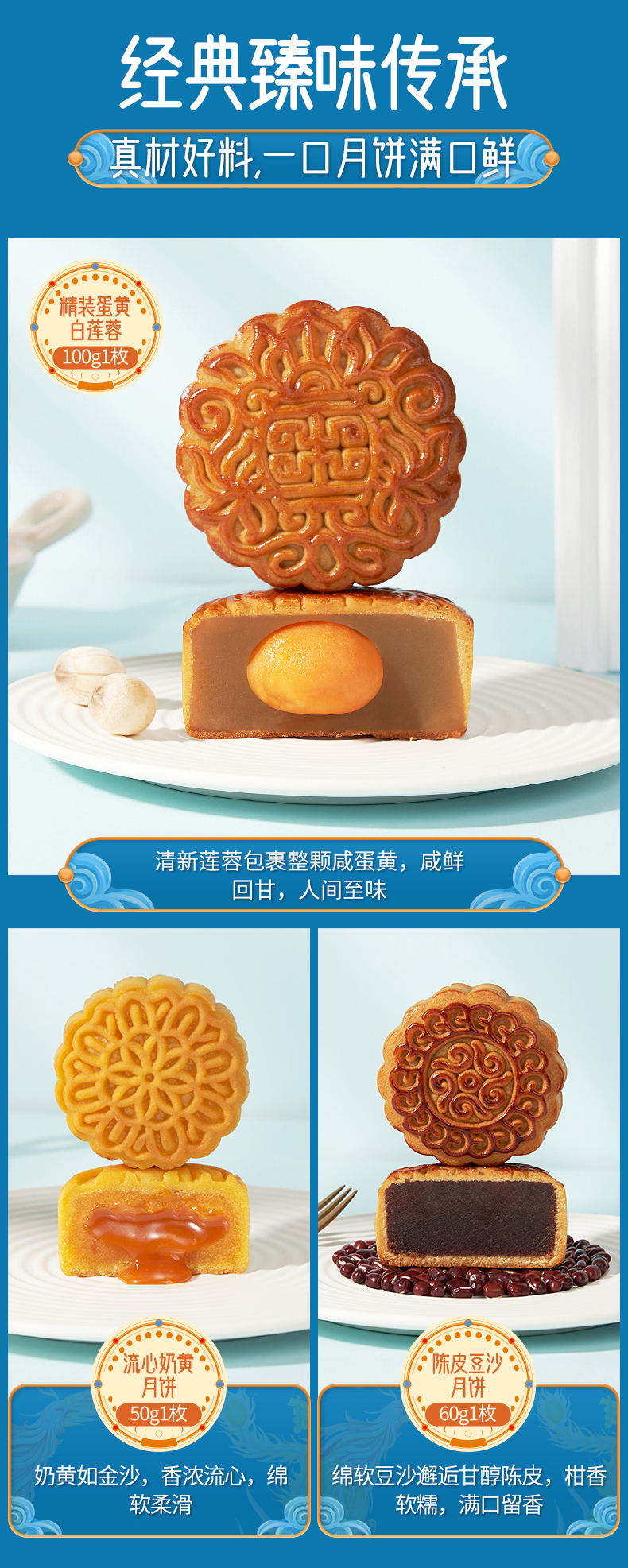 良品铺子 良辰欢聚 水果流心月饼礼盒 6味/412g 木糖醇代糖 图10