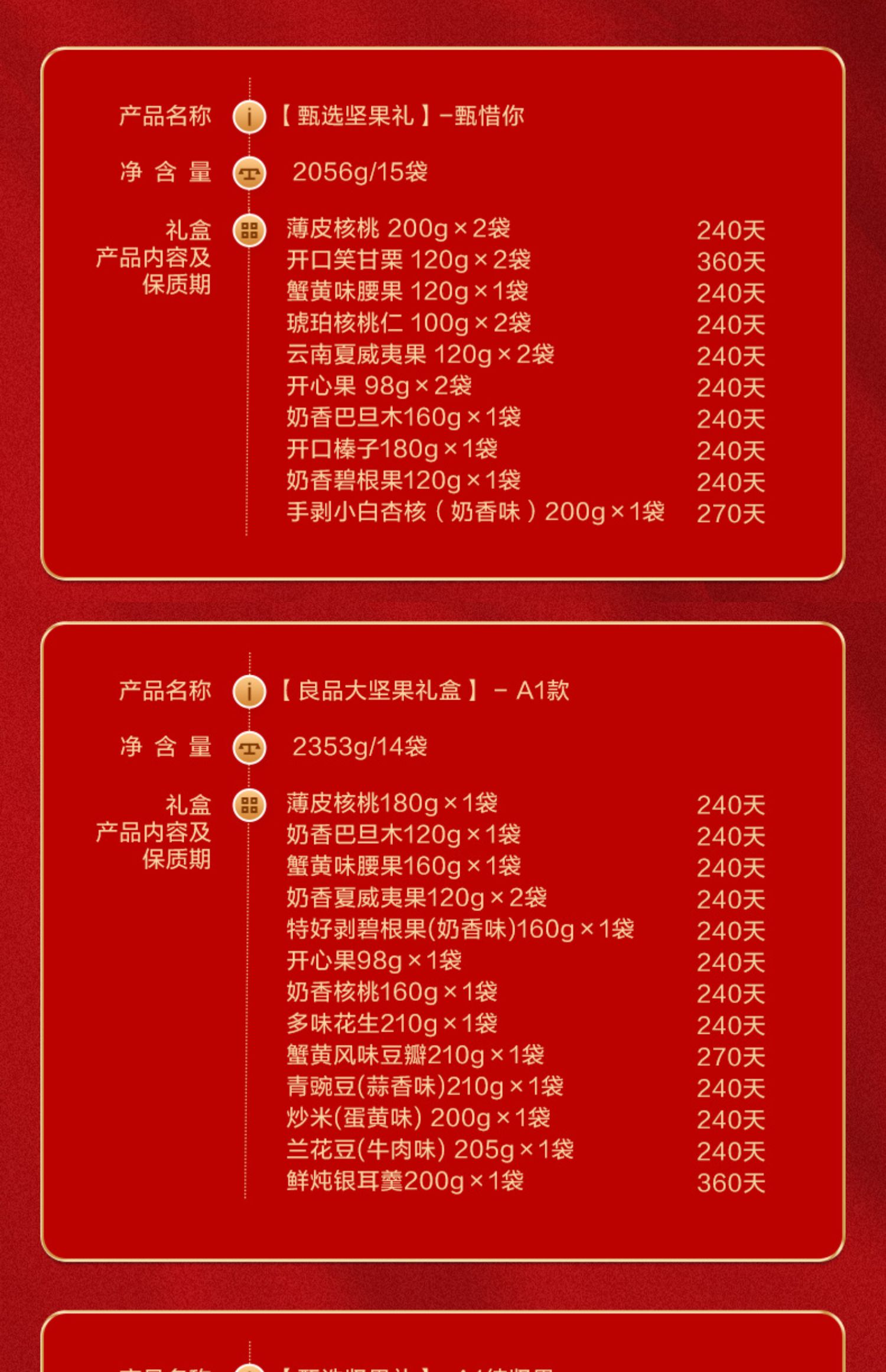 良品铺子 年货纯坚果礼盒大礼包 2353g 券后139元包邮 值值值-买手聚集的地方
