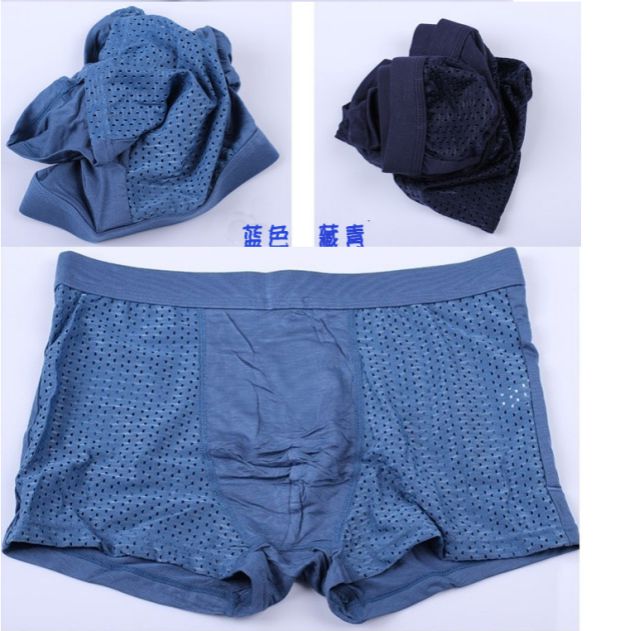 Mùa hè nam đồ lót sợi tre kháng khuẩn thoáng khí Quần short vuông đầu U Convex Sexy lưới eo Boxer - Giữa eo quần lót calvin klein nữ chính hãng