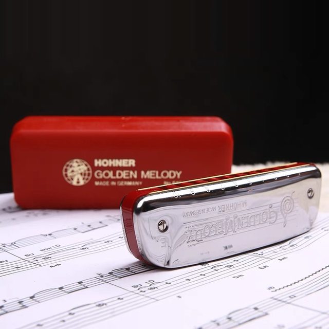 German HOHNER GoldenMelody10 ten-hole blues harmonica GM blues beginner super blowing model