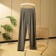 Heavy silk casual pants for women in summer silk stretch heavy crepe feet pants high waist slimming cigarette pants straight trousers