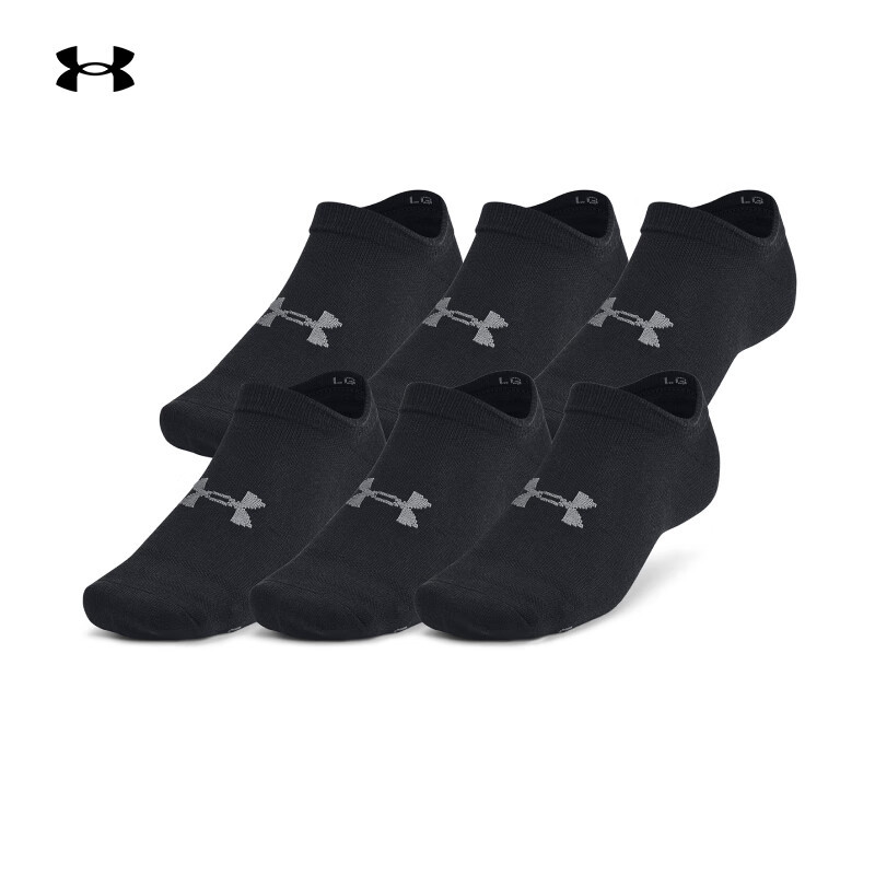 [Pack of Six] under Armour Short Socks for Spring and Summer, Essential Unisex Training Sports No-Show Socks, Low-Cut Socks
