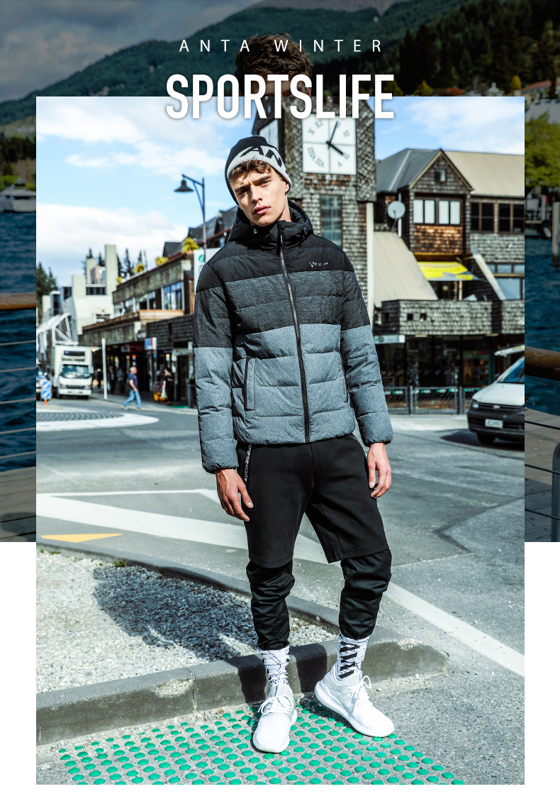 Anta down jacket nam 2019 phần mùa đông dày ấm áp áo gió xuống áo khoác 1577944 - Thể thao xuống áo khoác áo phao nam dài