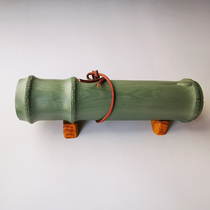 Inkstone Songhua inkstone creative bamboo festival pine flower Stone Inkstone Fairy Cave old pit green pine flower original stone collection gift inkstone