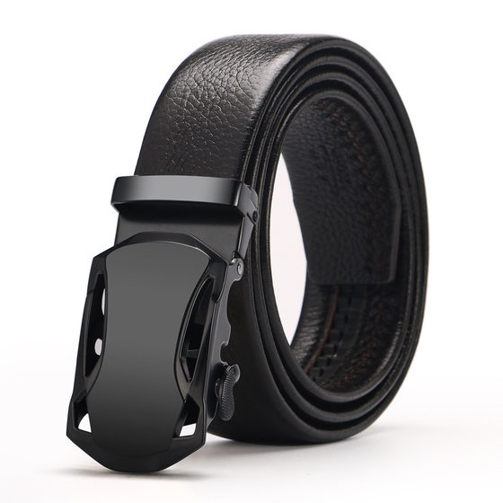 Men's Large Size Fat Man's Belt, Extra Long Automatic Buckle, Fat Man's Belt 160-170, Extra Long Belt for Big Guys 180