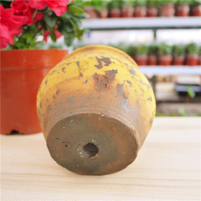Đồ gốm thủ công retro đất sét nồi jar hoa bình hoa thịt đất nung đất sét đen gốm cổ xưa khai quật - Vase / Bồn hoa & Kệ giỏ sắt treo chậu hoa ban công