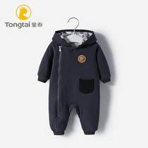 Tongtai baby one-piece winter newborn clothes Autumn and winter suit Baby winter jacket padded jacket Cotton coat Autumn