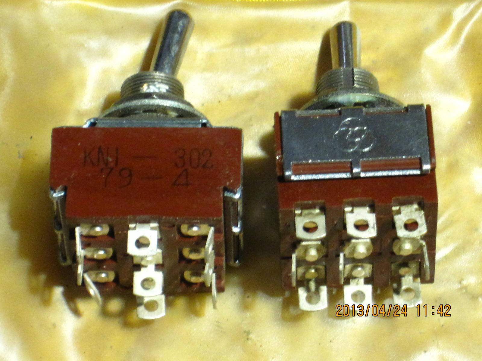 New 70's production of flight instruments silver contact point 2 - knife 3 - knife 3 - group switch - switch - and - gall practical