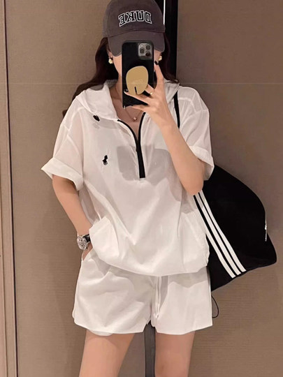 European Style Summer Outfit, a Complete Set of Casual Sports Suits for Women, New Summer Style, Trendy and Age-Reducing Two-Piece Set