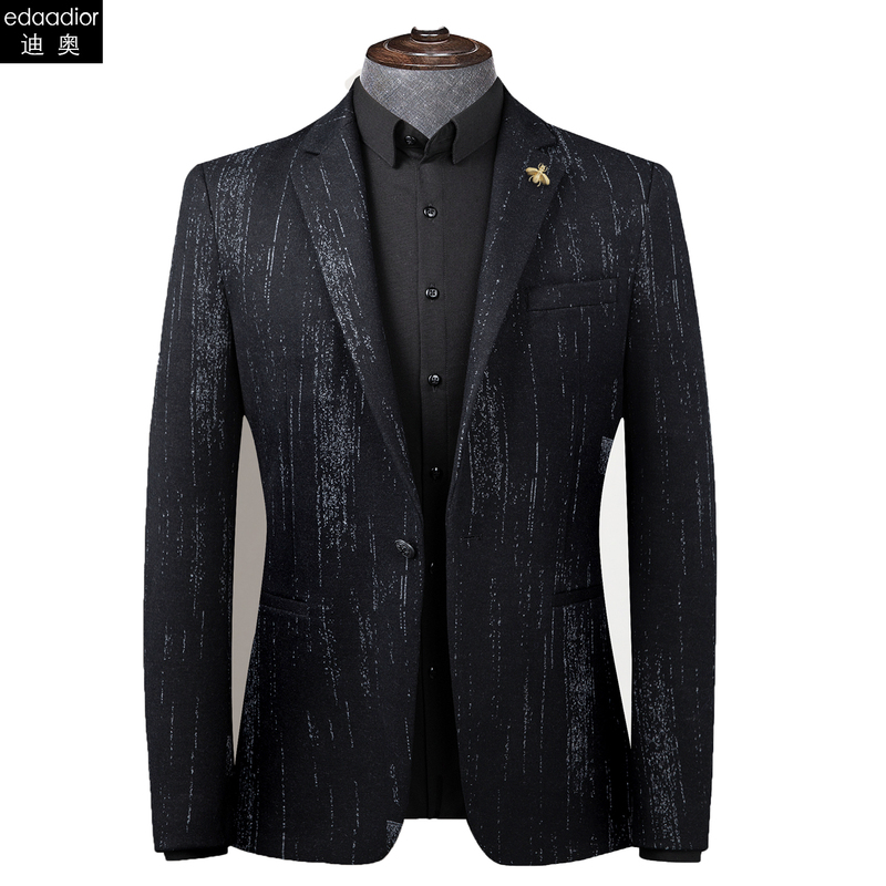 Dior Men's Fashion Suit for Teenagers, High-End Korean-Style Slim-Fit Blazer, Thickened for Autumn and Winter, Men's Single Suit