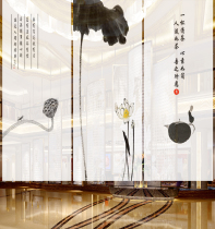 Customized new Chinese curtain soft partition curtain screen curtain roller curtain curtain roll-pull shading decorative curtain lifting