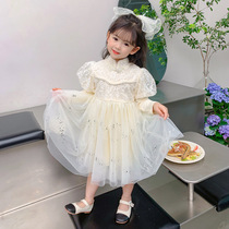 Girls Long Sleeve Dress Childrens Autumn New Childrens Oceano Princess Boutique Girl Baby Birthday Web Dress