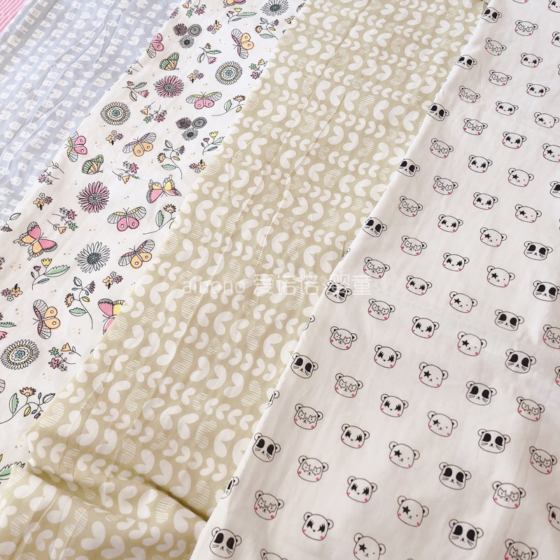 Children's gauze quilt cover Cotton double yarn 1 2m1 5m bed baby baby kindergarten quilt cover Finished single piece