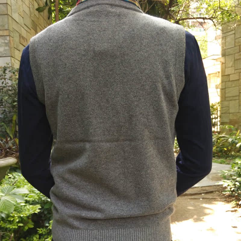 Áo len cổ chữ V dày cổ trung niên dệt kim vest nam phiên bản hàn quốc ao khoac len nam