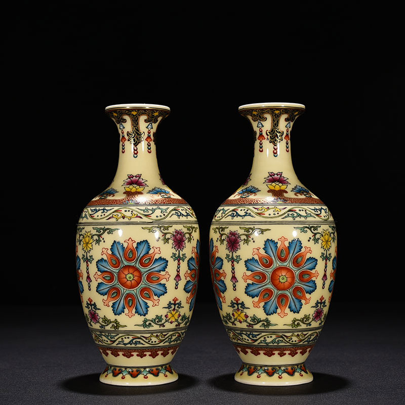 Clear Round Yellow Enamel Color Wheel Paint Bottle