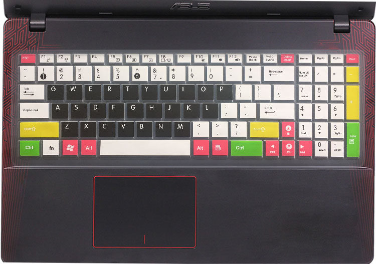 ASUS K751L keyboard anti-collision strip film 17 3-inch laptop full coverage dust-proof transparent cute cover color bump silicone cartoon accessories peripheral keys L non-luminous