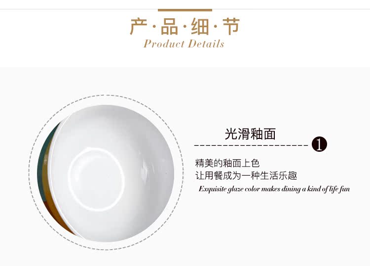 Sản phẩm mới đặc biệt bát cơm gốm màu bát tô cháo bát mì bát salad bát nhỏ bát ăn hương vị tươi đầy đủ đũa ăn cơm