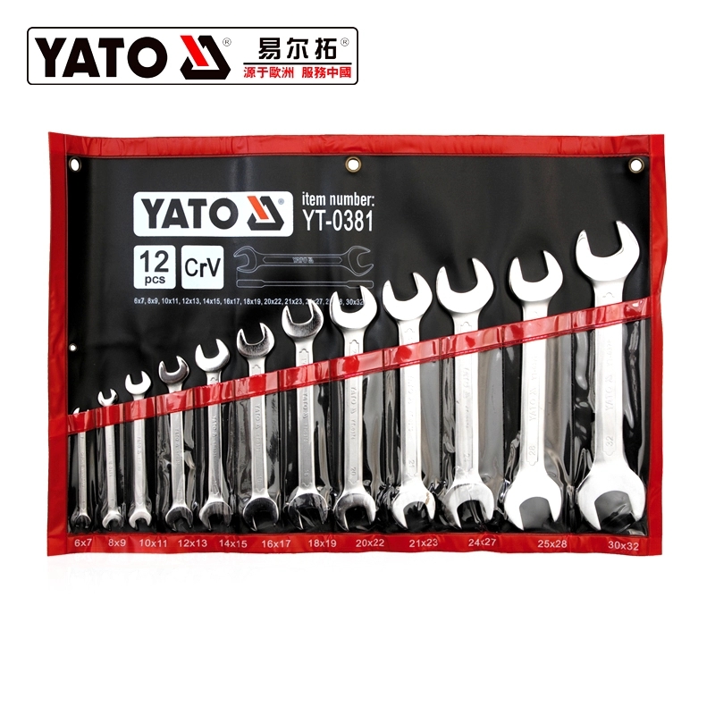 YATO Elle Rio Tinto Imported Double Head Stay Wrench Set Double Open Gateway Wrench Fork Wrench Fork Wrench YT-0380 0381