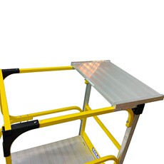 Стремянка 稳耐（werner）铝合金单侧平台梯 移动平台登高梯货架梯fs13594