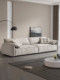 Baxter Elephant Ear Sofa Living Room Simple Modern Small Apartment Fabric Cream Style Italian Straight Sofa