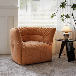 Briangdin Single Sofa Chair Modern Minimalist Internet Celebrity Designer Lazy Sofa Home Retro Style Leisure Chair