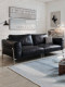 Retro Bauhaus Hammer Sofa, Oil Waxed Leather, Living Room Home Sofa, Designer Straight Row Sofa