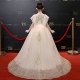 Chủ nhà nhỏ bé trang phục piano mô hình vàng catwalk dạ hội váy backless công chúa váy cô gái - Váy trẻ em quần áo trẻ em cao cấp
