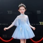 Váy dạ hội trẻ em màu xanh công chúa váy bé gái chủ nhà sinh nhật show trang phục hoa nhỏ cô gái váy cưới váy công chúa cho bé