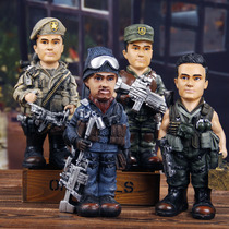 CF simulation Special Forces decoration ornaments large resin piggy bank to send children boys friends birthday gifts