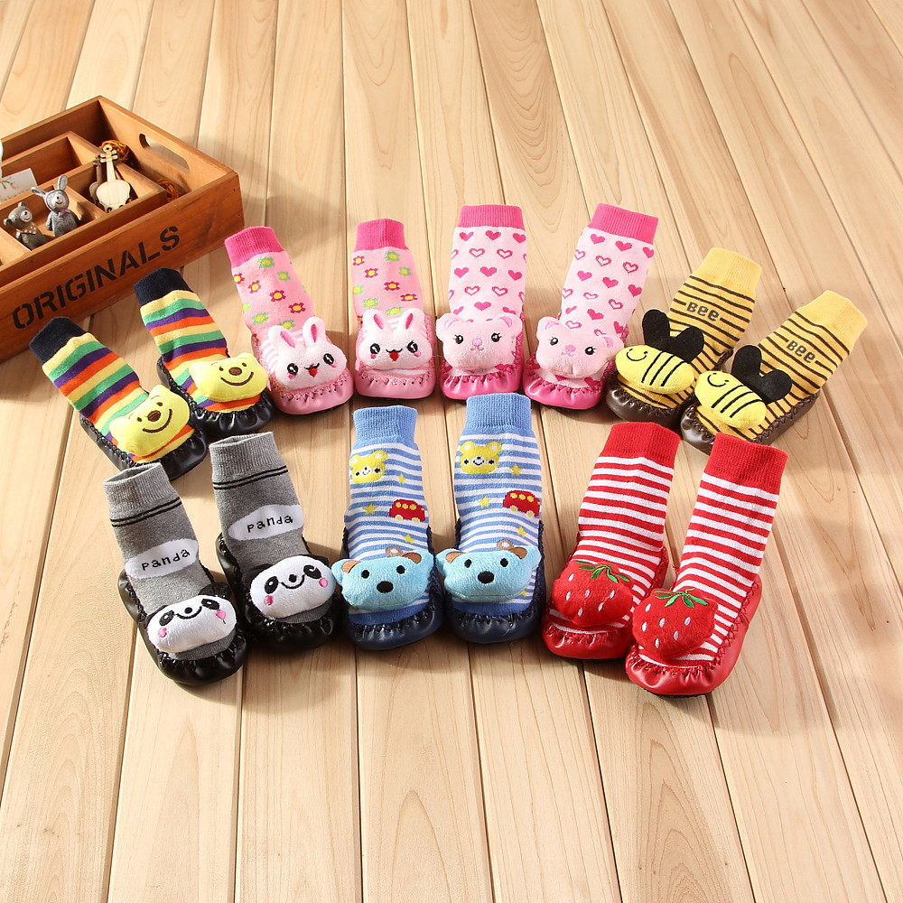 Bottom floor Sox children's woolen circle socks Soft bottom with paparazzi bell underfloor baby socks